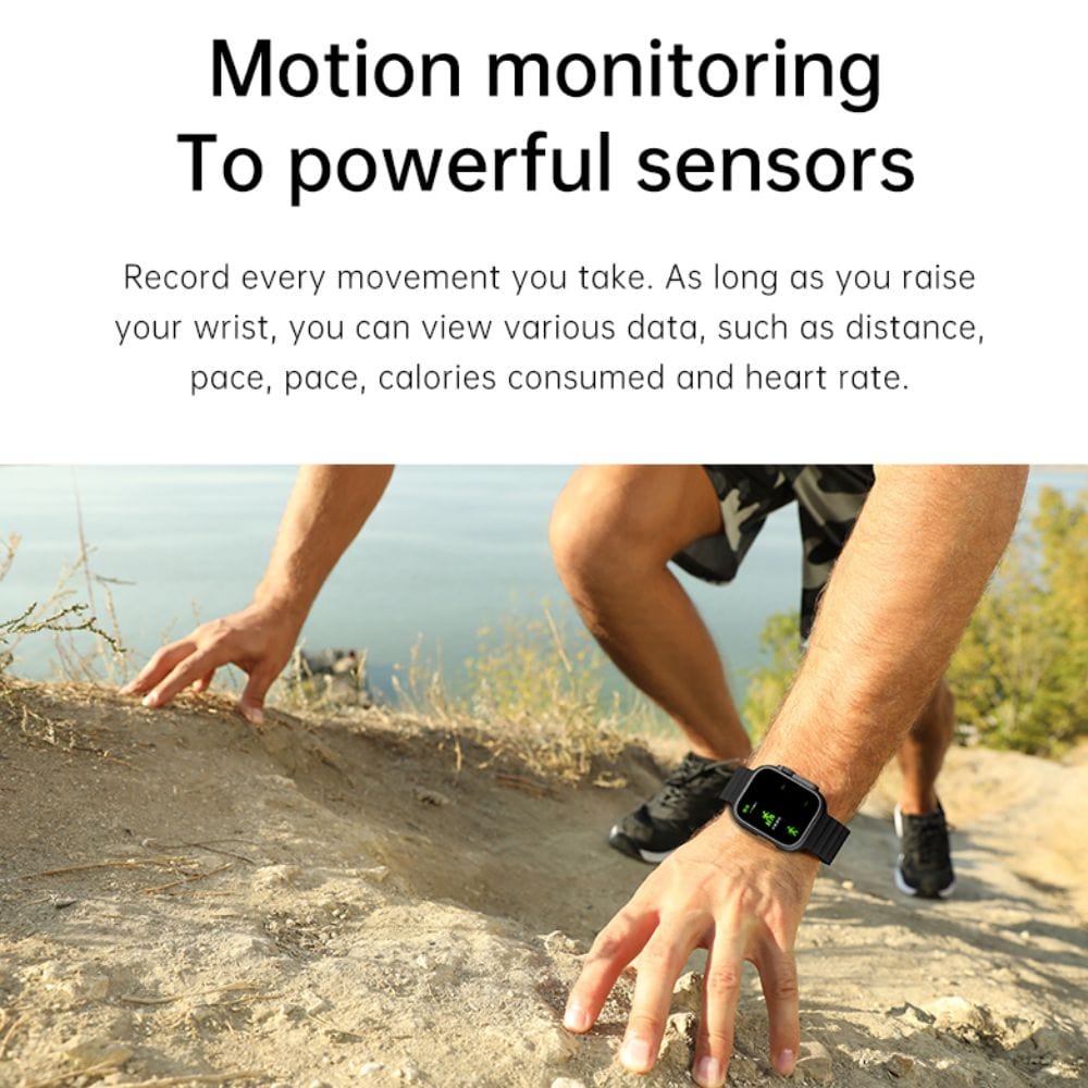 TELUX EVO 9 Smart Calling Watch with 2.02” FHD Display & Extra Strap - F1684