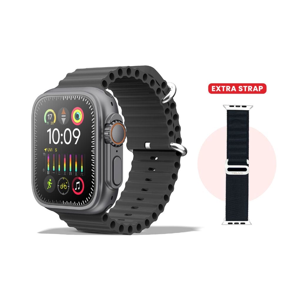 TELUX EVO 9 Smart Calling Watch with 2.02” FHD Display & Extra Strap - F1684