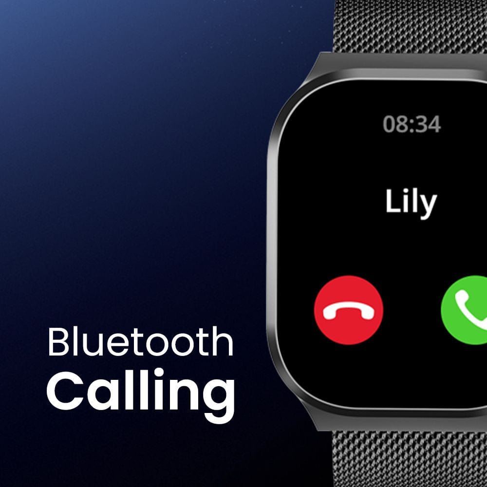 TELUX FLEXFIT Smart Calling Watch with 2.13” AMOLED Display & AI Voice Assistant - F1680