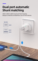 IQ TOUCH 30W Dual Port USB-C & A Wall Charger With GaN Tech - ICHARGE-30PD-QC