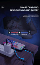 IQ TOUCH 1M Nylon Braided USB-A to Lightening Charging Cable - ICHARGE-IQ-L1