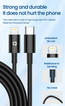 IQ TOUCH PD 20W 1-Meter USB-C to Lightening Charging Cable - ICHARGE-IQ-PDLP