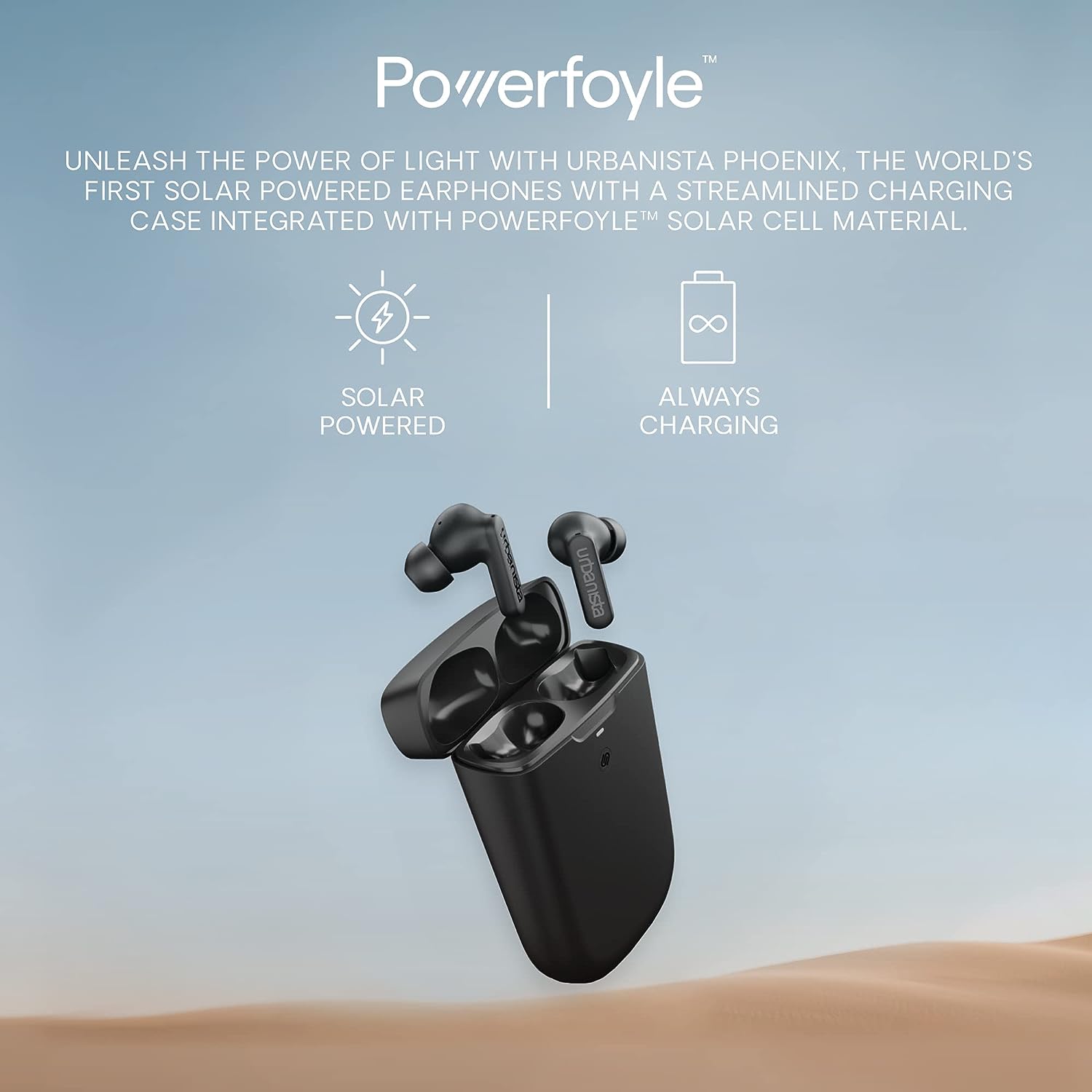 Urbanista Solar Powered Noise Cancelling Earphones - Phoenix