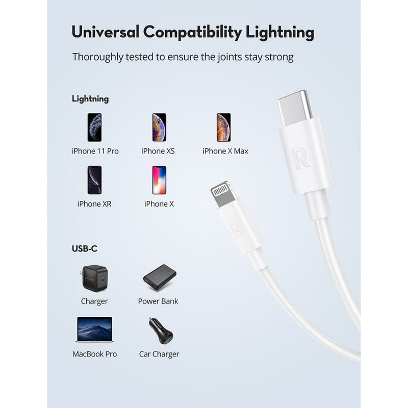 RAVPOWER Type-C to Lighting PD Charger Cable - CB1016