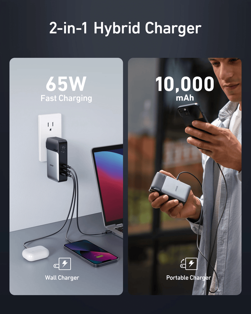 Anker 733 2-in-1 Wall Charger & Portable Power Bank (GaNPrime) - A1651